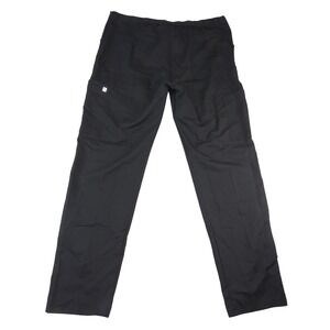 Scrubstar Mens XL Black Cargo Scrub Pants Elastic Drawstring Waist